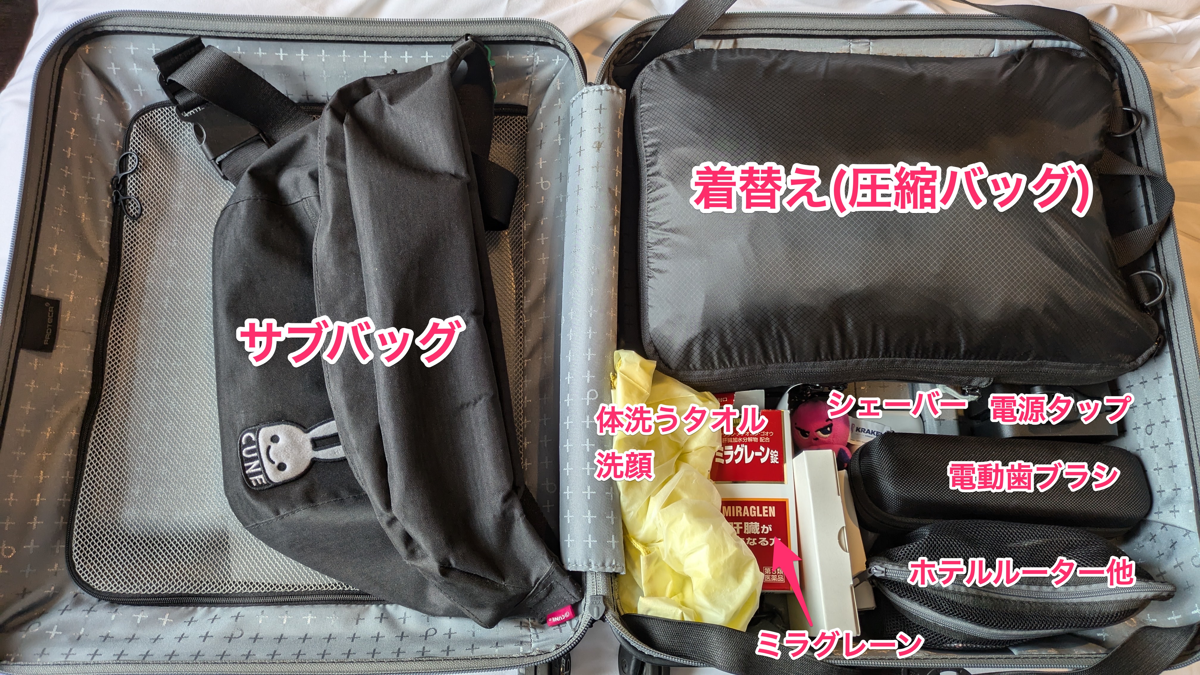 Suitcase annotated