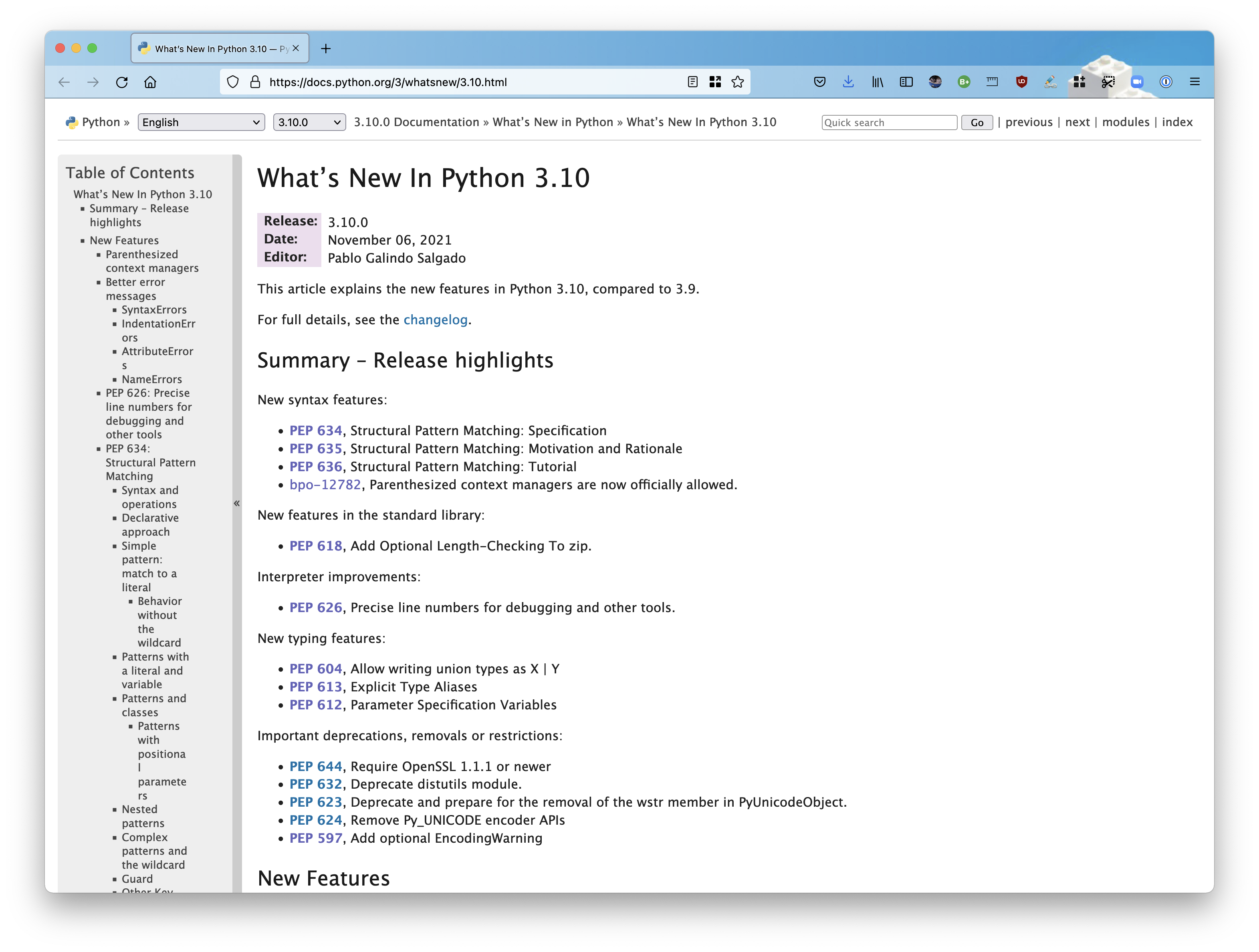 What's New in Python 3.10